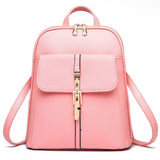 Candy Color Leather Backpack