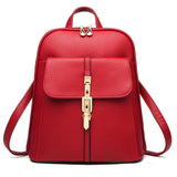 Candy Color Leather Backpack