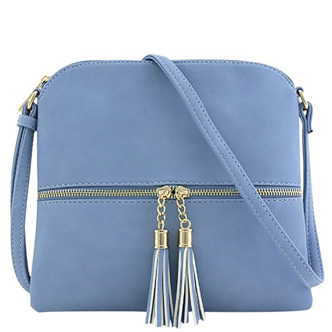 Leather Pure Color Crossbody Bag